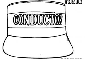 Conductor Hat Template Steel Wheels Train Coloring Sheet Yescoloring Free
