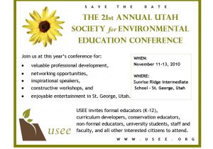 Conference Save the Date Email Template Green fork Utah July 2010