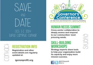 Conference Save the Date Email Template Save the Date Oct 1 2 2014 Governor 39 S Conference On