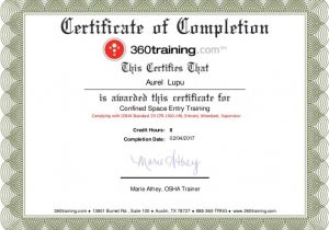 Confined Space Certificate Template 2 Confined Space Entry Osha Training
