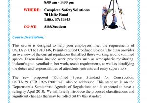 Confined Space Certificate Template 6 Best Images Of Confined Space Training Certificate