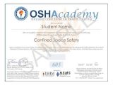 Confined Space Certificate Template Best Photos Of Osha Certificate Template Osha Training