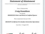Confined Space Certificate Template C D Confined Space Certificate