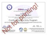 Confined Space Certificate Template Hse Certification