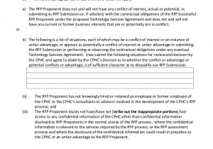 Conflict Of Interest Declaration Template Cphc Rfp