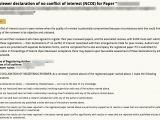 Conflict Of Interest Declaration Template Science Open Reviewed