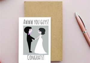 Congrats On Your Marriage Card Printable Greeting Card Wedding or Engagement Card Awww