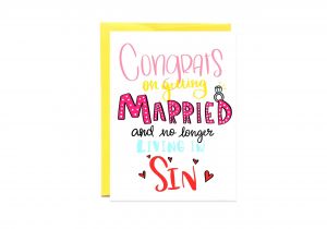 Congrats On Your Marriage Card Sinful Wedding Card Wedding Cards Funny Wedding Cards