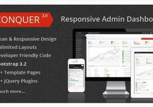 Conquer Responsive Admin Dashboard Template 75 High Quality HTML Admin Templates 2016