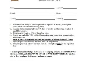 Consignment Sales Contract Template 18 Sample Consignment Agreement Templates Word Pdf