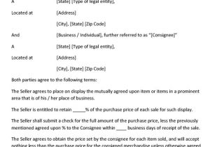 Consignment Sales Contract Template Consignment Contract Template 11 Word Google Docs Pdf