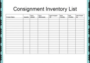 Consignment Shop Business Plan Template Consignment Inventory Tracking Spreadsheet Business