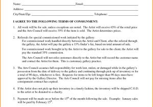 Consignment Shop Contract Template Consignment Inventory Agreement Template