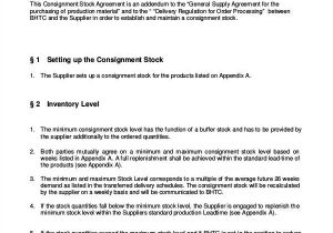 Consignment Stock Contract Template Simple Agreements
