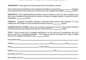 Consignment Store Contract Template 11 Sample Consignment Agreements Word Pdf