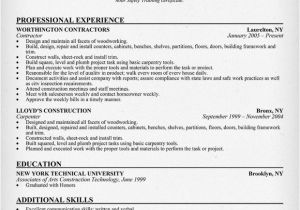 Construction Resume Templates Example Resume Sample Resume Construction Superintendent