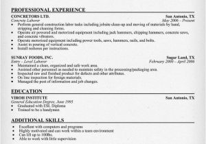 Construction Worker Resume Examples and Samples Construction Laborers Resume Sample Resumecompanion Com