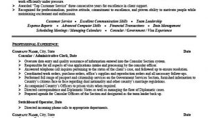 Consular assistant Cover Letter Consular or Administrative assistant Resume Template