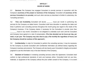 Consultant Contract Template Free Download Download Consulting Contract Template Free Download
