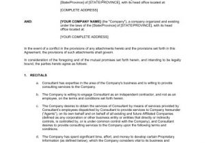 Consulting Contract Template Canada Business Consulting Agreement Template Free Templates