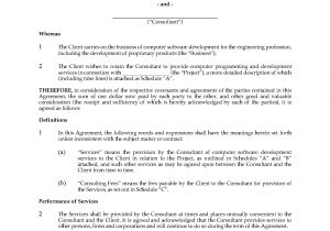 Consulting Contract Template Canada Canada Consulting Agreement for software Development