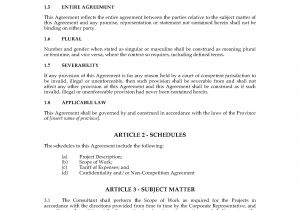Consulting Contract Template Canada Canada Consulting Contract and Confidentiality Agreement