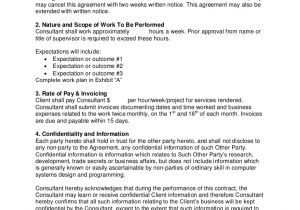 Consulting Contract Template Canada Flevy Com Sample Consulting Contract