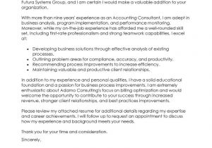 Consulting Email Template Best Consultant Cover Letter Examples Livecareer