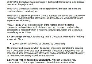 Consulting Terms and Conditions Template Consulting Agreement 11 Free Word Pdf Documents