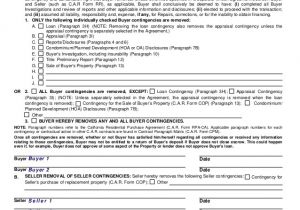 Contingency Contract Template Cr 1 Contingency Removal 1 410