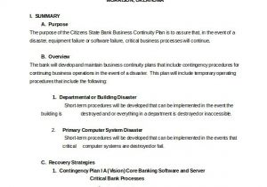 Contingency Plan Template for A Small Business 13 Contingency Plan Templates Free Sample Example