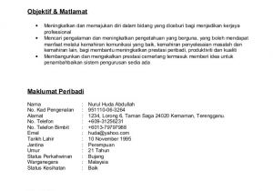 Contoh Resume Professional Contoh Resume Bahasa Melayu Doc