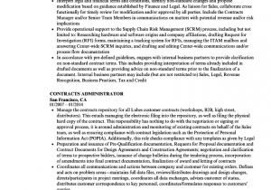 Contract Administrator Resume Template Contracts Administrator Resume Samples Velvet Jobs