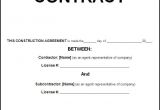 Contract Agreement Template Free Construction Contract Template Professional Word Templates