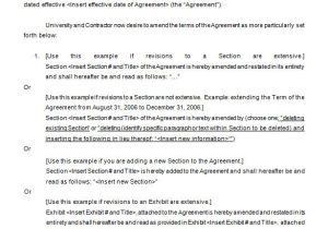 Contract Amendment form Template 9 Contract Amendment Templates Word Pdf Google Docs