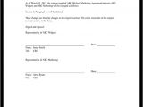 Contract Amendment form Template Contract Amendment form Template with Sample