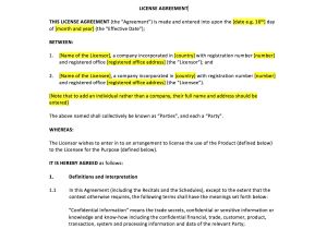 Contract Amendment Template Uk License Agreement Template Uk Template Agreements and