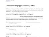 Contract Approval form Template Contract form Templates