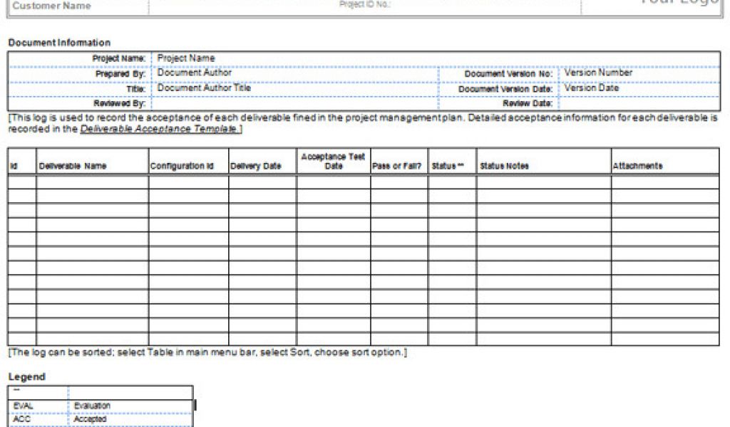 Contract Deliverables Template Deliverables Template Free Download