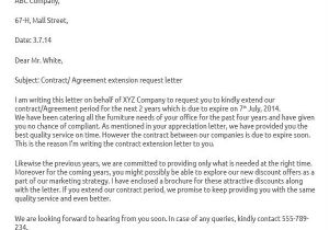 Contract Extension Letter Template 31 Sample Service Letters