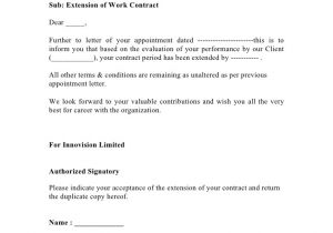 Contract Extension Letter Template Extend Letter Draft Copy