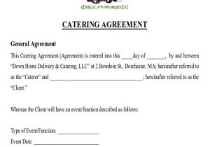 Contract for Catering Services Template 9 Sample Catering Contract Agreement Templates Word Docs