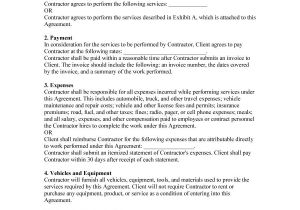 Contract for Contractors Template 50 Free Independent Contractor Agreement forms Templates