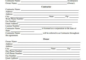 Contract for Contractors Template Sample Contractual Agreement 5 Documents In Pdf Word