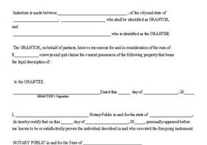 Contract for Deed Template Illinois Printable Quitclaim Deed Free Printable Pdf Download