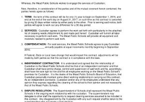 Contract for Janitorial Services Template 13 Janitorial Service Contract Templates Word Docs
