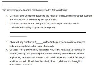 Contract for Janitorial Services Template 21 Cleaning Contract Templates Word Pdf Apple Pages