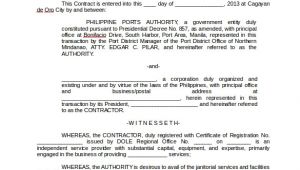 Contract for Janitorial Services Template Service Contract Template 19 Download Free Documents In