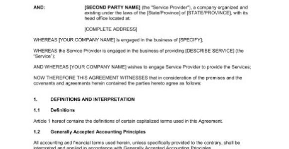 Contract for Management Services Template It Systems Hr Management Services Agreement Template