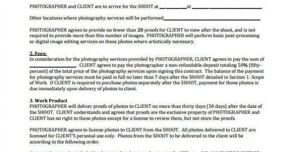 Contract for Photography Services Template 22 Photography Contract Templates Word Pdf Apple